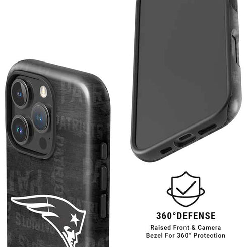 NFL New England Patriots Black & White iPhone 16 Pro Magsafe Impact Case